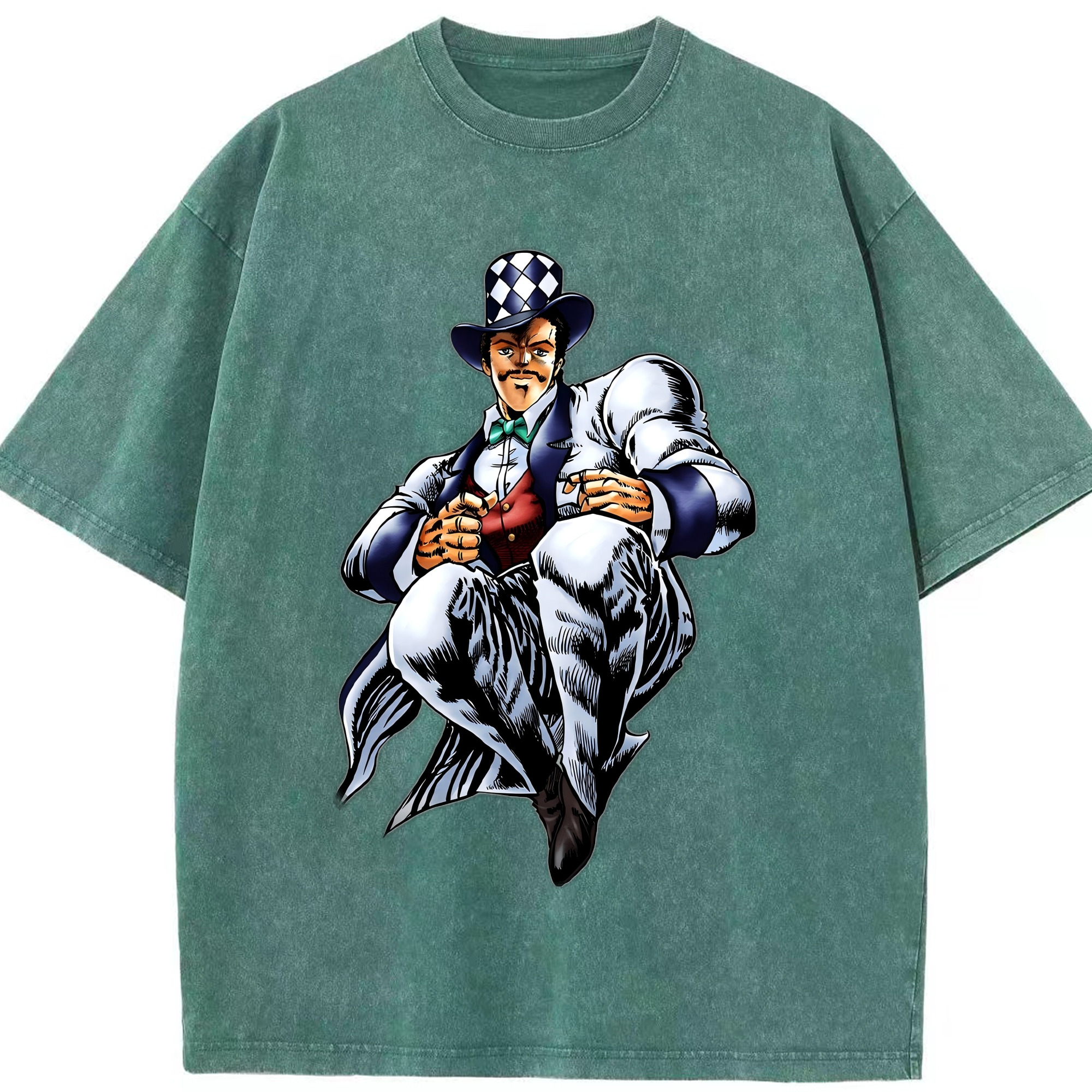 （画像用） ジョジョの奇妙な冒険 ウィル?アントニオ?ツェペリ JoJo's Bizarre Adventure Will Anthonio Zeppeli 綿100% ヴィンテージ風 半袖Tシャツ（フロントプリント）